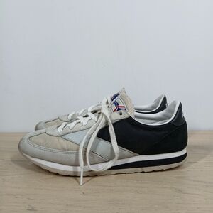 Brooks Vanguard Heritage White Black Leather Retro Running Sneakers 80